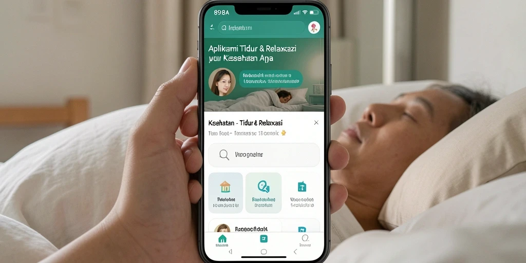 Antarmuka aplikasi 898A dengan pilihan suara relaksasi.