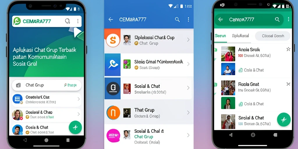 Tampilan antarmuka CEMARA777 yang menarik untuk Chat Grup.