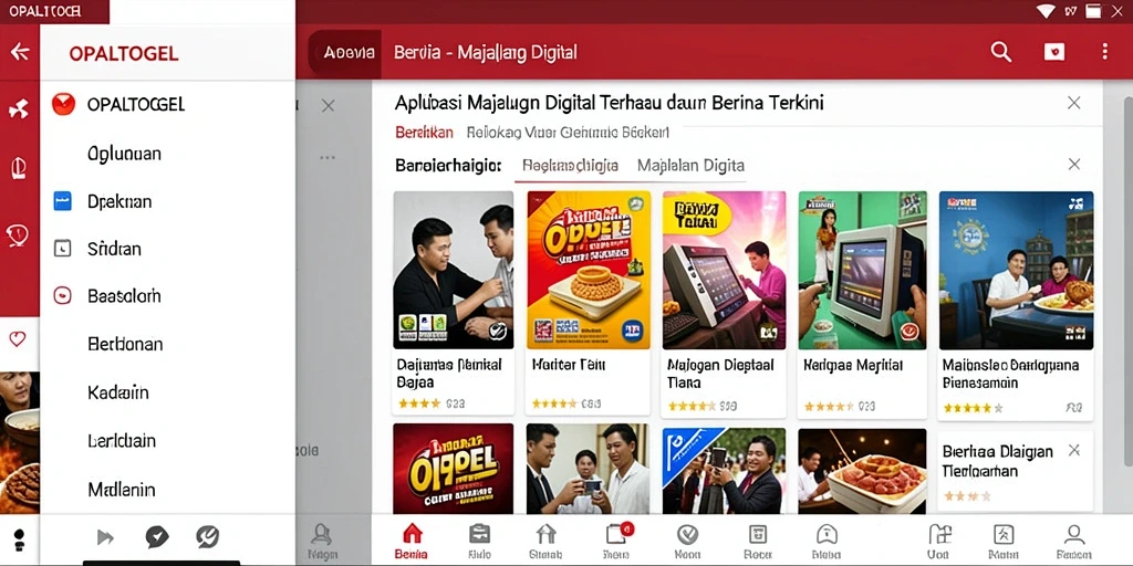 Tampilan antarmuka aplikasi Majalah Digital OPALTOGEL yang modern dan intuitif.