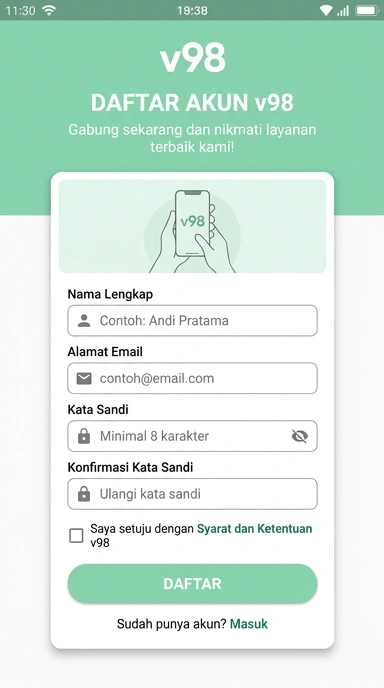 Cara Mudah Buat Akun Baru v98 untuk Pengguna Android